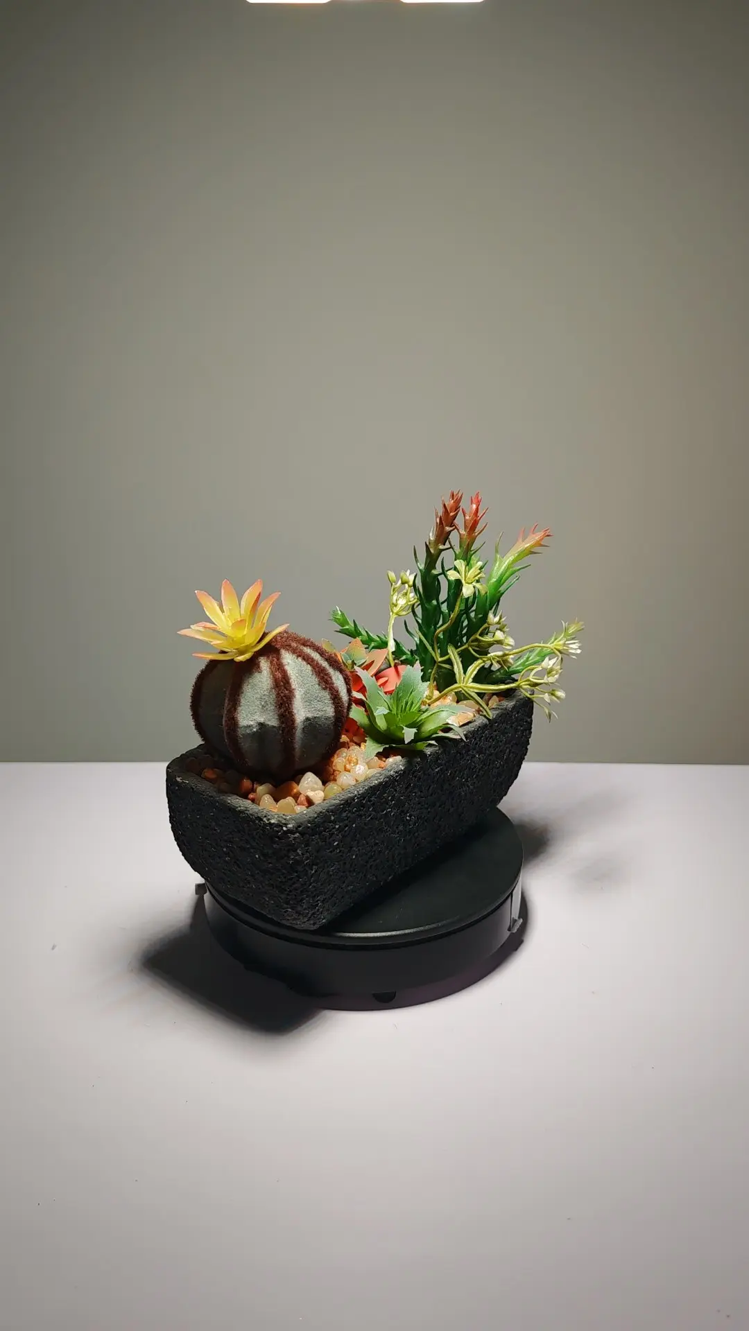 DR0027 (2) - suculenta artificial vaso ceramica