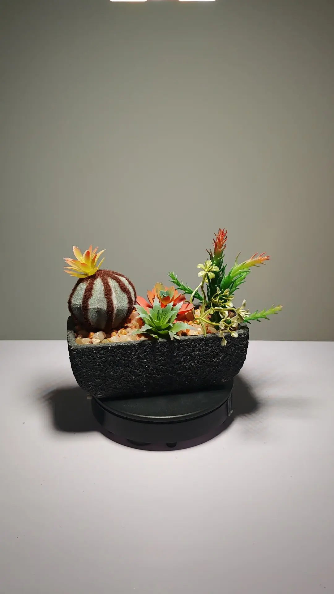 DR0027 (3) - suculenta artificial vaso ceramica