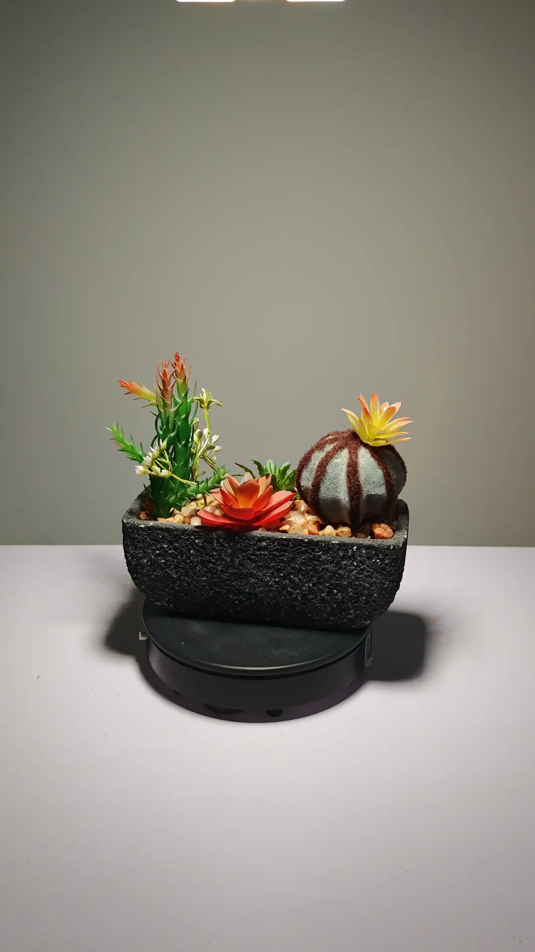 DR0027 (5) - suculenta artificial vaso ceramica