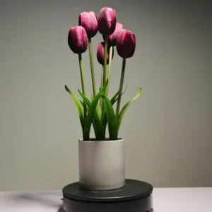 ZH0006 (2) profile - tulipanes morados artificiales en maceta