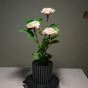 ZH0014 profile - rosas artificiales blancas