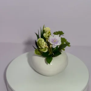 DR0130 (2) profile - Suculentas Artificiales con Flor Lila