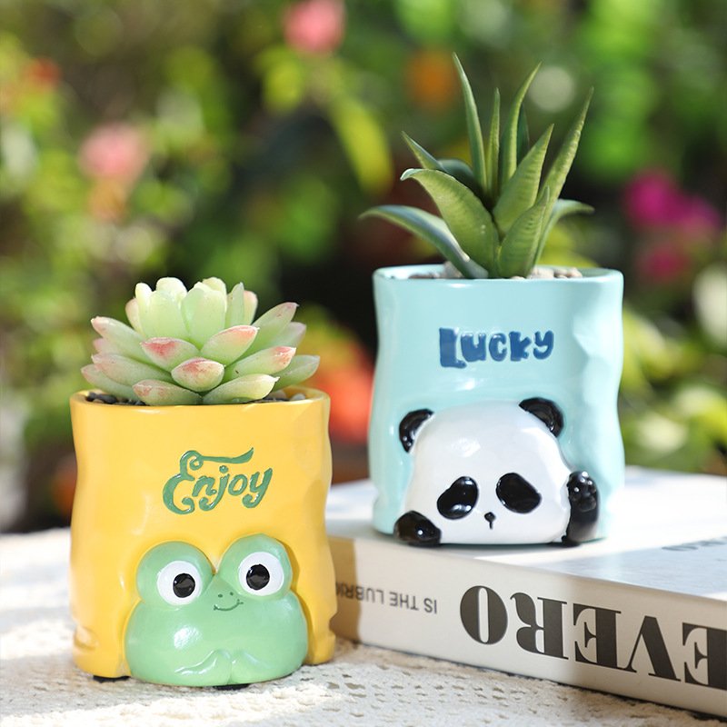 KT0021 (2) - Macetas Animales con Frases Positivas