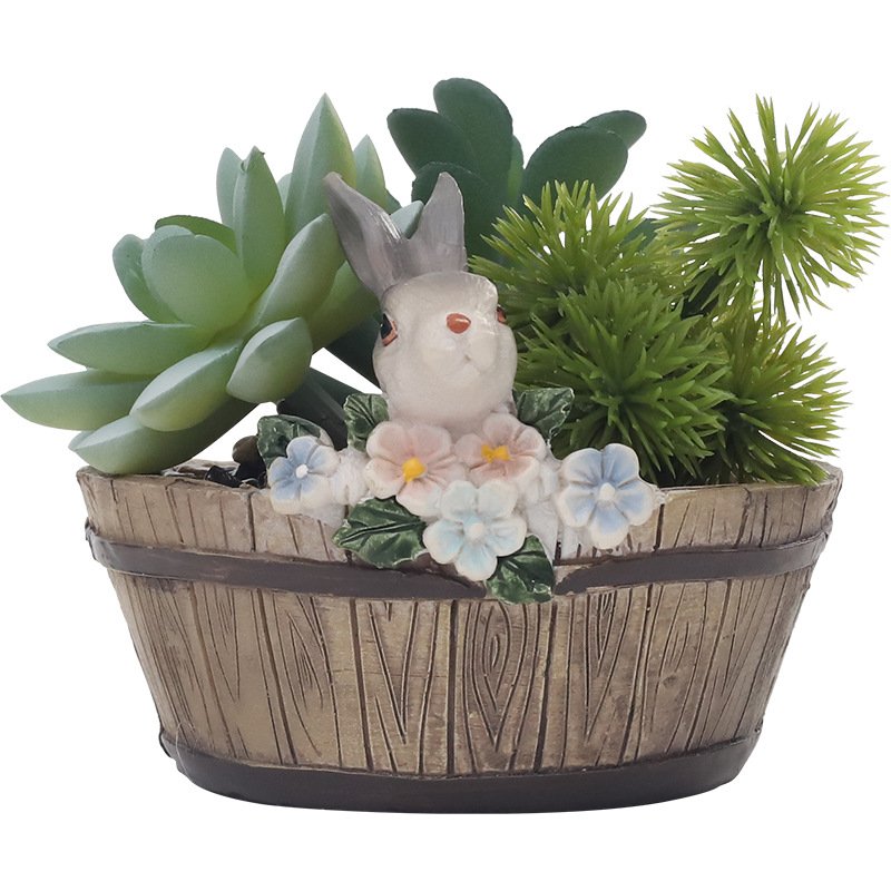 KT0028 (2) - Macetas Casas de Campo con Animales