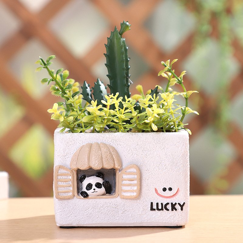 KT0046 (3) - Macetas Casas Kawaii con Gatos